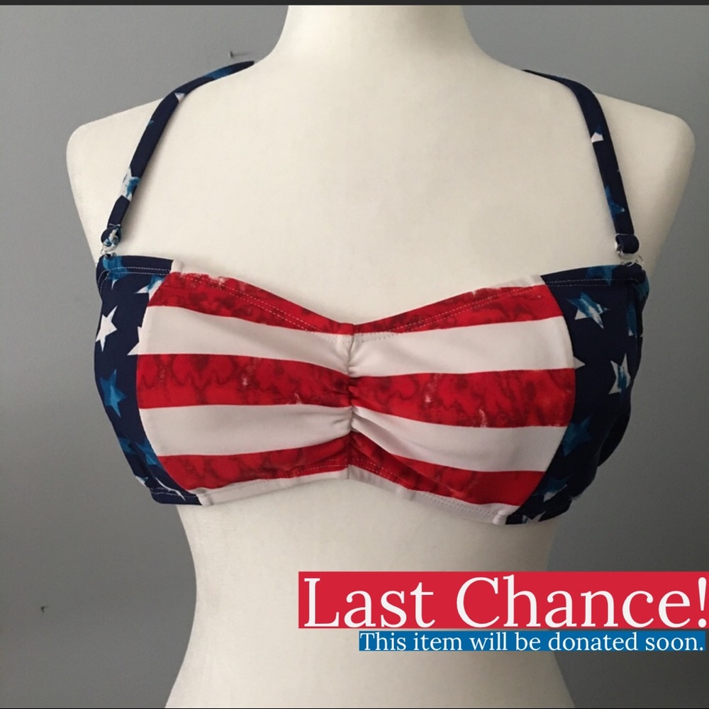CATALINA Swim Bikini Top Patriotic America Medium